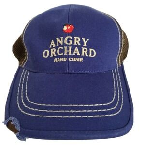 Angry Orchard Hard Cider Embroidered Trucker Hat Curved Bill Mesh SnapBack Cap
